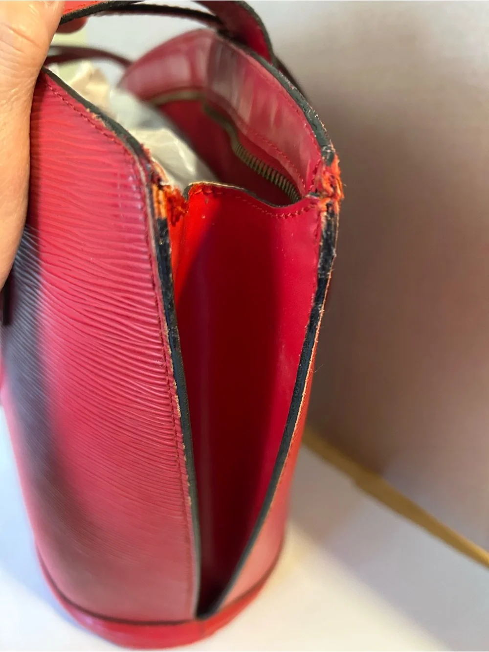 Louis Vuitton St. Jacques GM Red Epi Leather Tote
